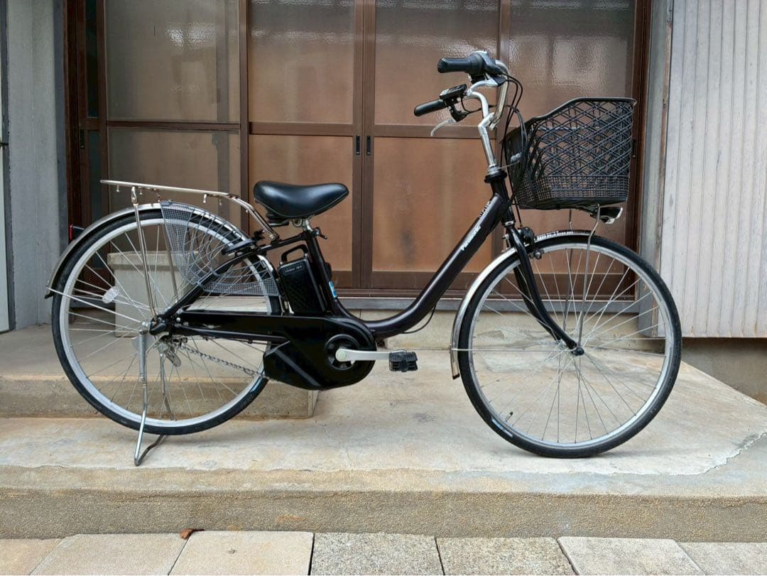 電動自転車　№8437 パナソニック ヒビYX 26インチ　黒　神戸 大阪
