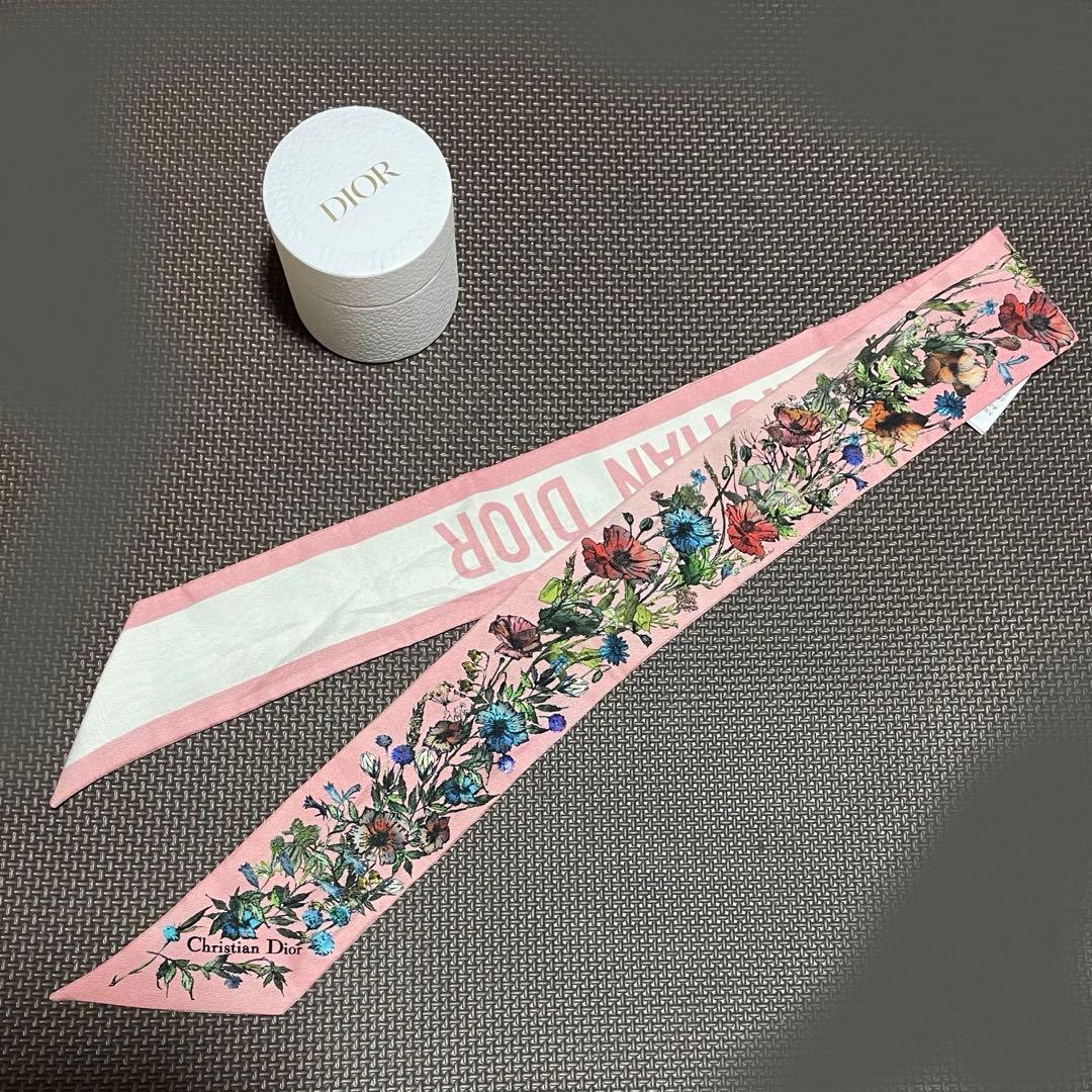 【syokora】Diorミルフィオリ 花柄シルクスカーフ