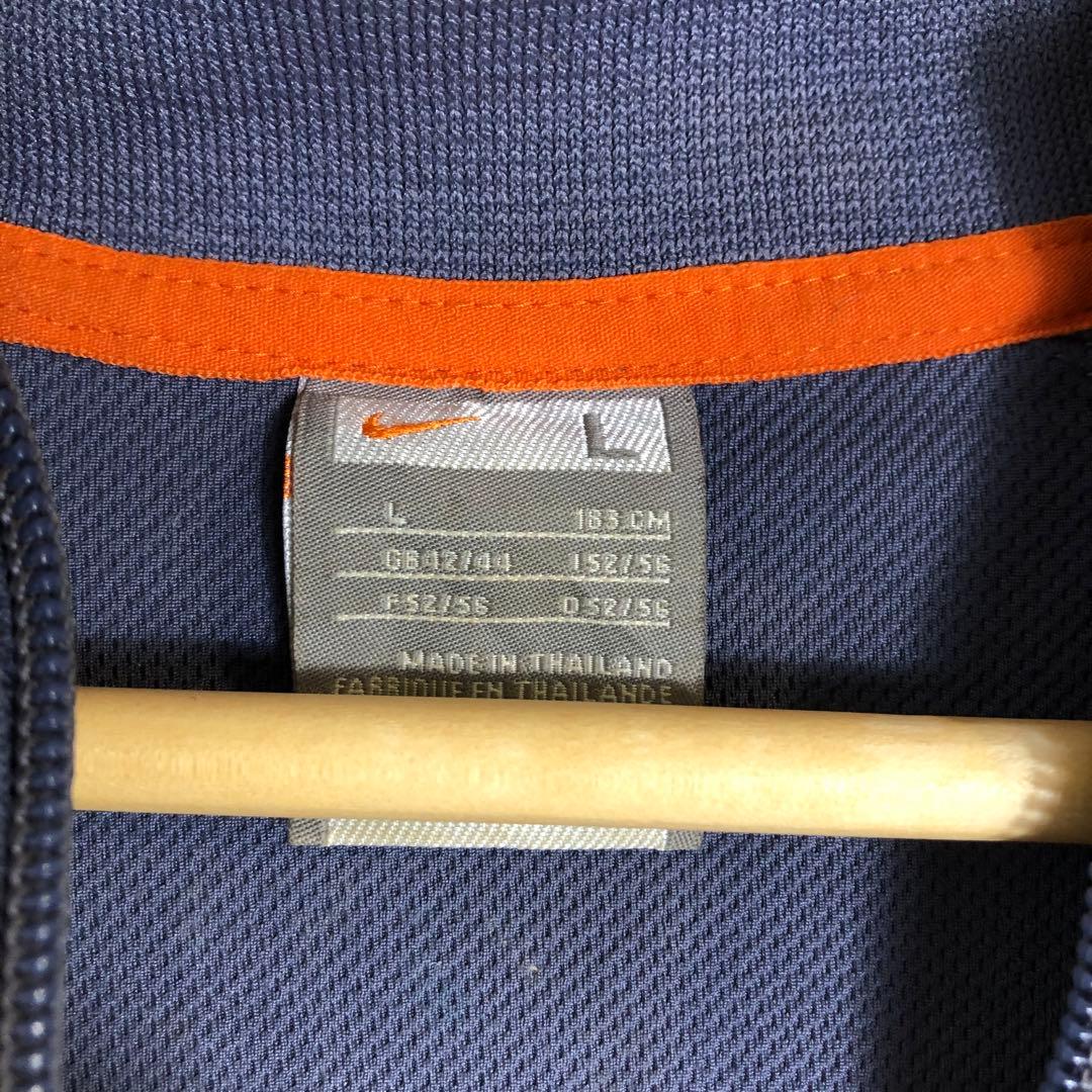 00s ヴィンテージ NIKE トラックジャケット グレー ワンポイントロゴ