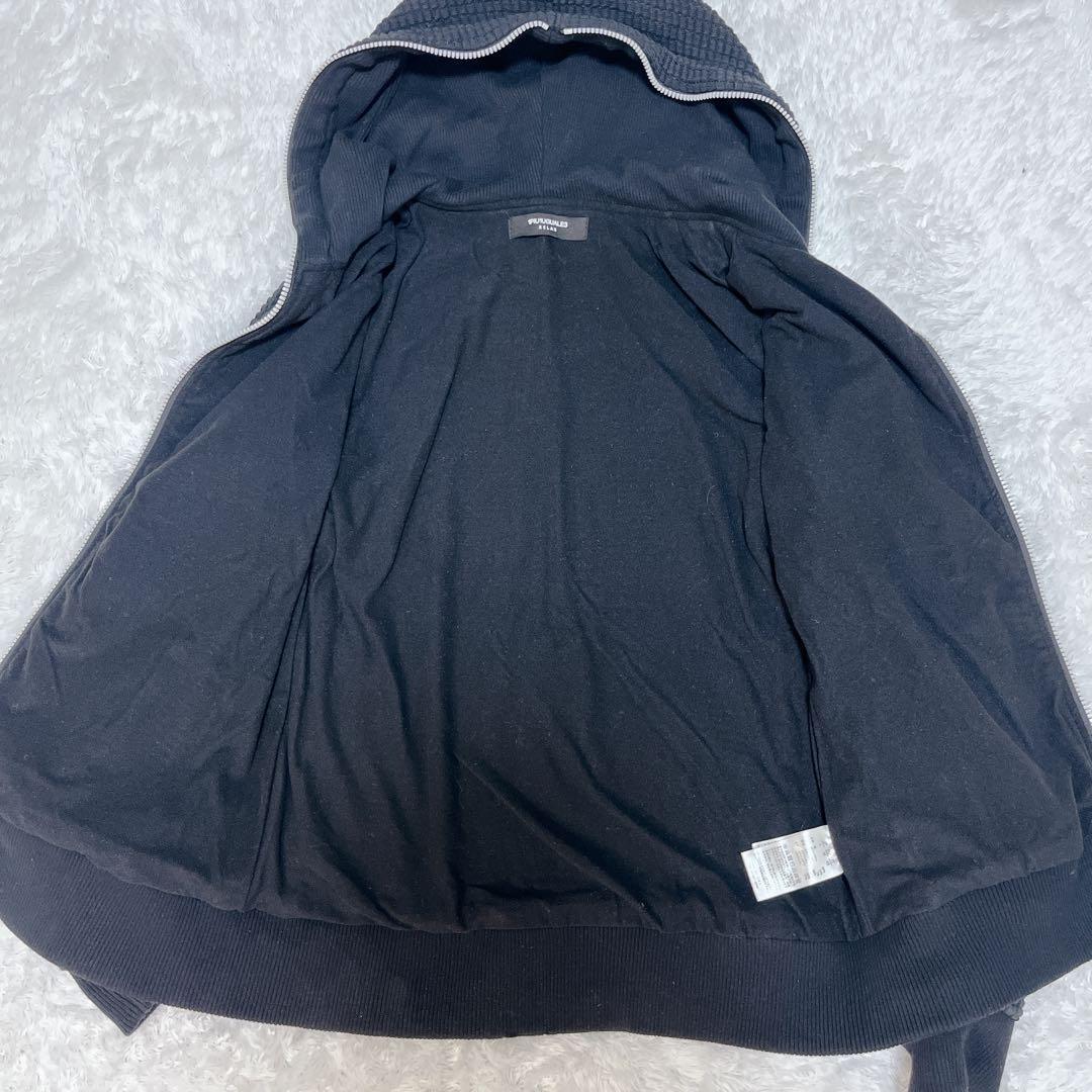 【美品】1PIU1UGUALE3 ワッフル 凹凸 セットアップ L ブラック