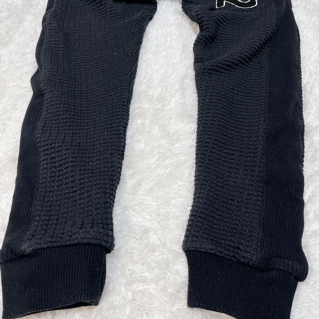 【美品】1PIU1UGUALE3 ワッフル 凹凸 セットアップ L ブラック