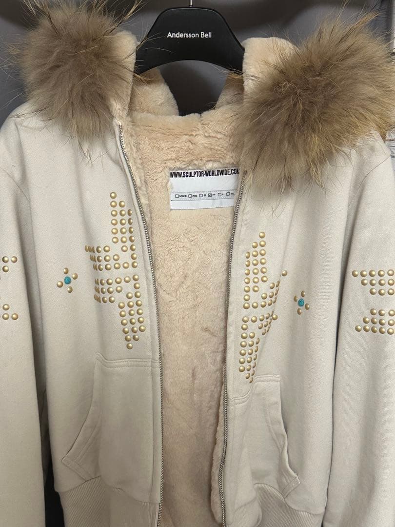 【SCULPTOR】Fur Trimming Hooded Zip-Up
