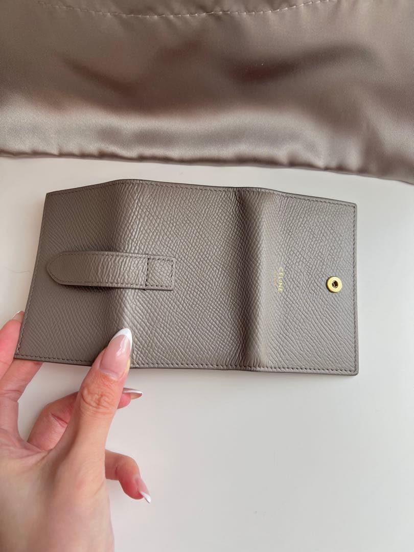 【CELINE】グレインドカーフスキン グレージュ 6連 キーケース ゴールド