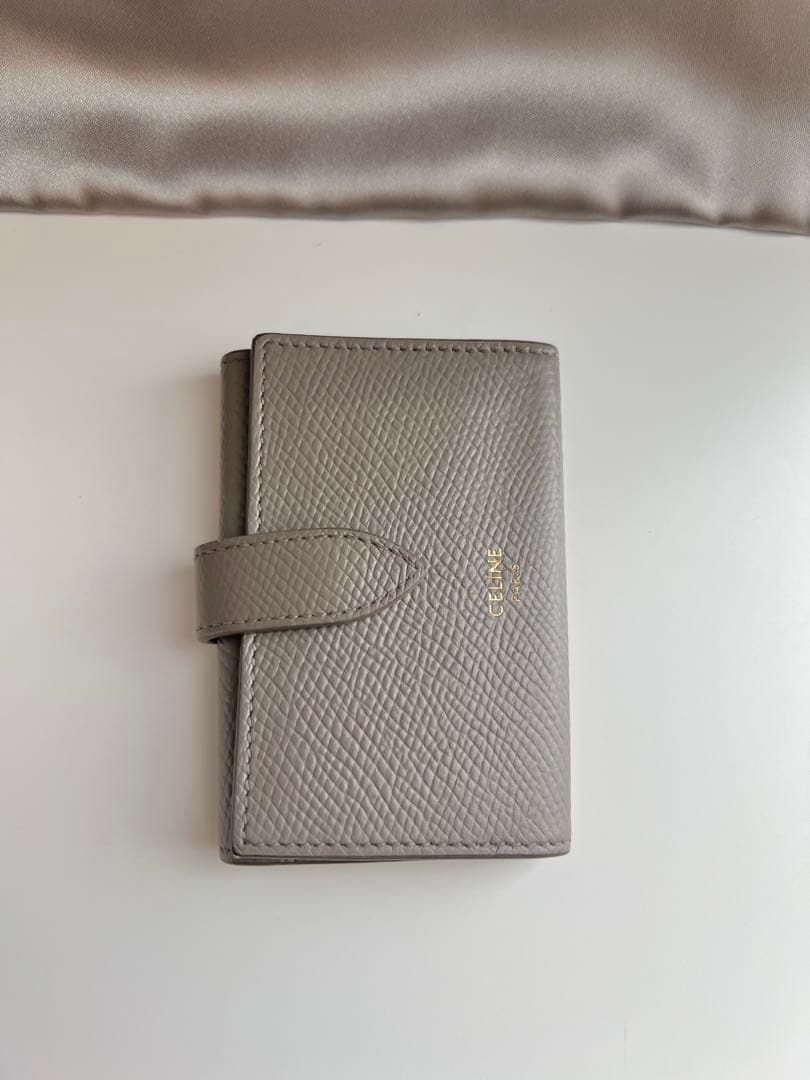 【CELINE】グレインドカーフスキン グレージュ 6連 キーケース ゴールド