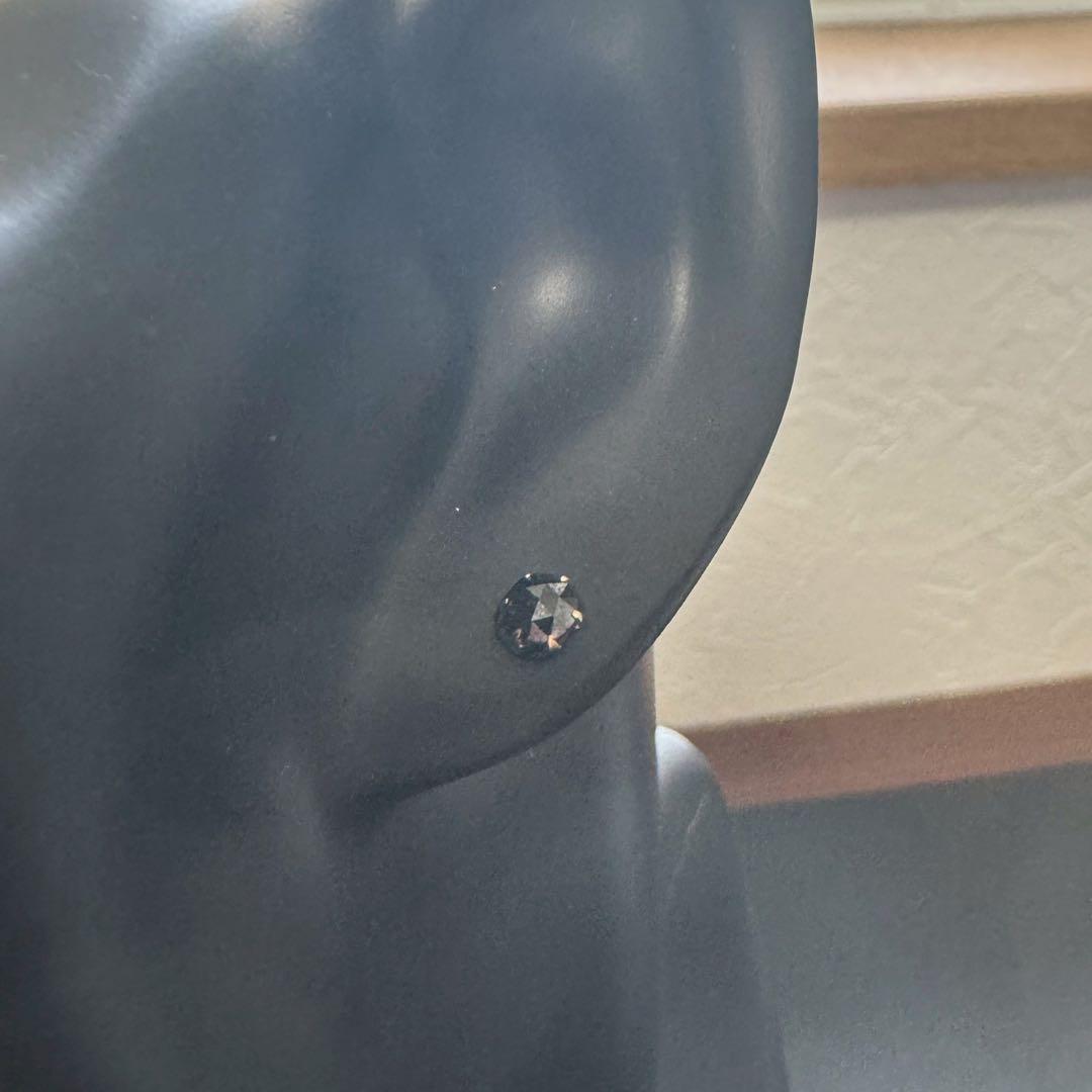 【gana】K18 ブラックダイヤモンドピアス 片耳用0.25ct 4mm