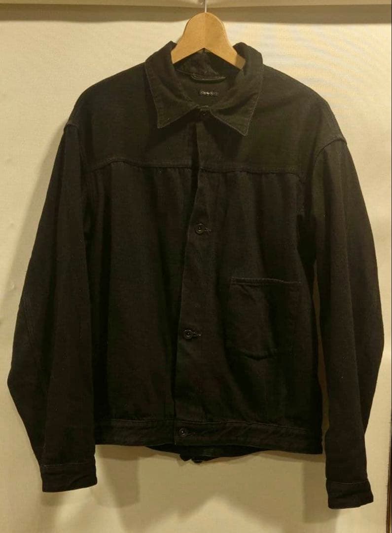 comoli 25ss ブラックデニムジャケット サイズ2 B01-01001