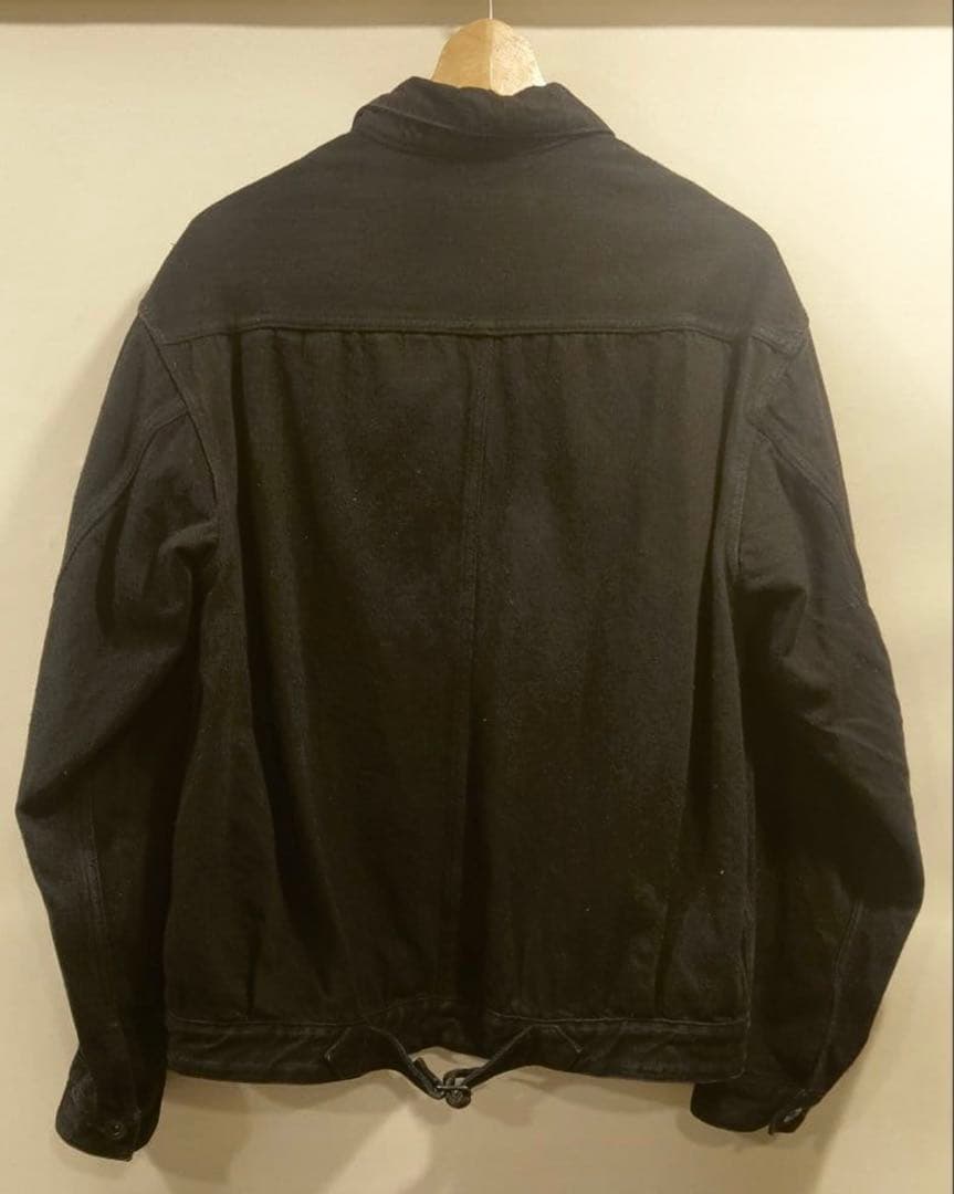 comoli 25ss ブラックデニムジャケット サイズ2 B01-01001