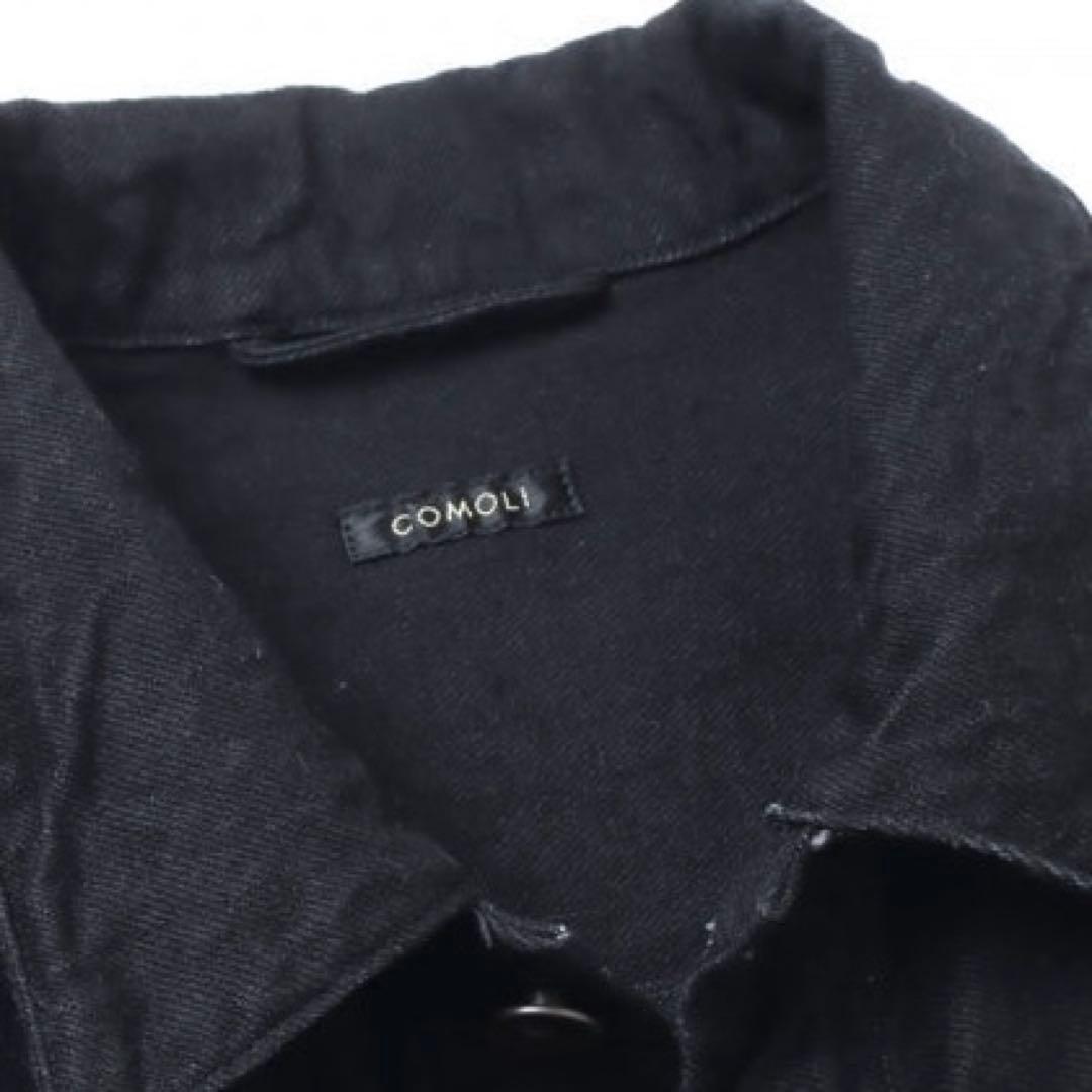 comoli 25ss ブラックデニムジャケット サイズ2 B01-01001