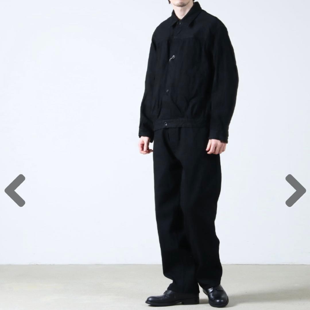 comoli 25ss ブラックデニムジャケット サイズ2 B01-01001