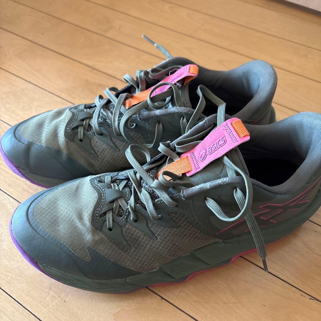 ASICS バスケットボールシューズ グレー/ピンク