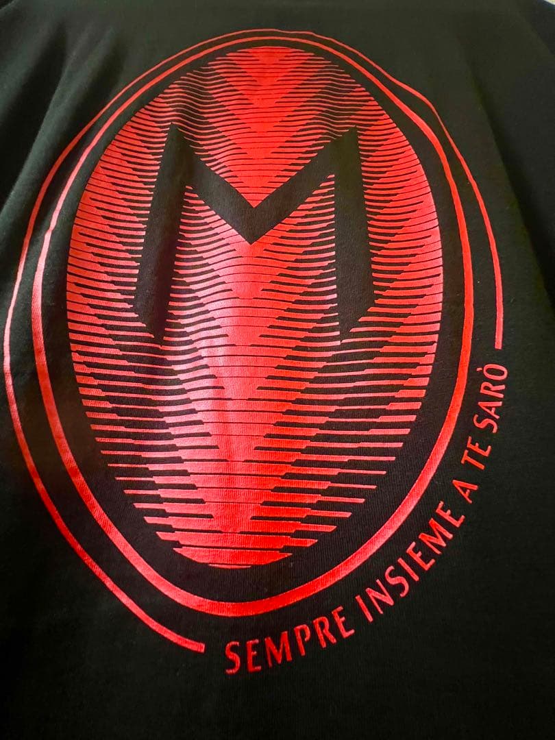 PUMA ブラック Vネックシャツ Mロゴ ( AC - MILAN )
