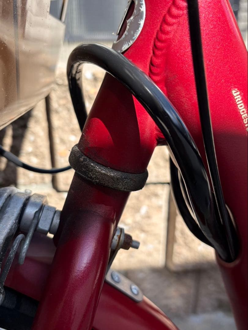 電動アシスト自転車 赤 BRIDGESTONE