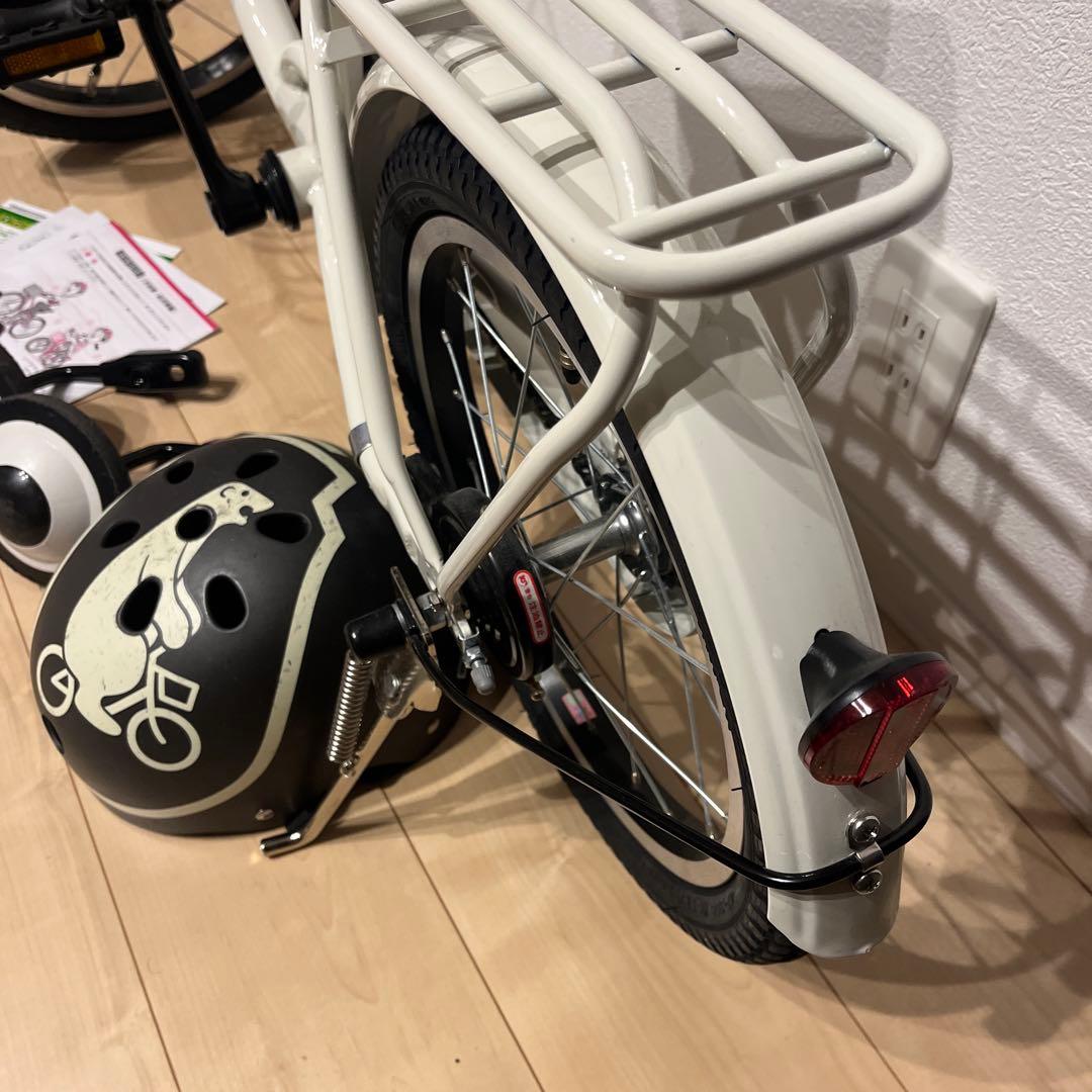 美品　引取り限定　子供用 16インチ　自転車 ホワイト bikke ブリヂストン