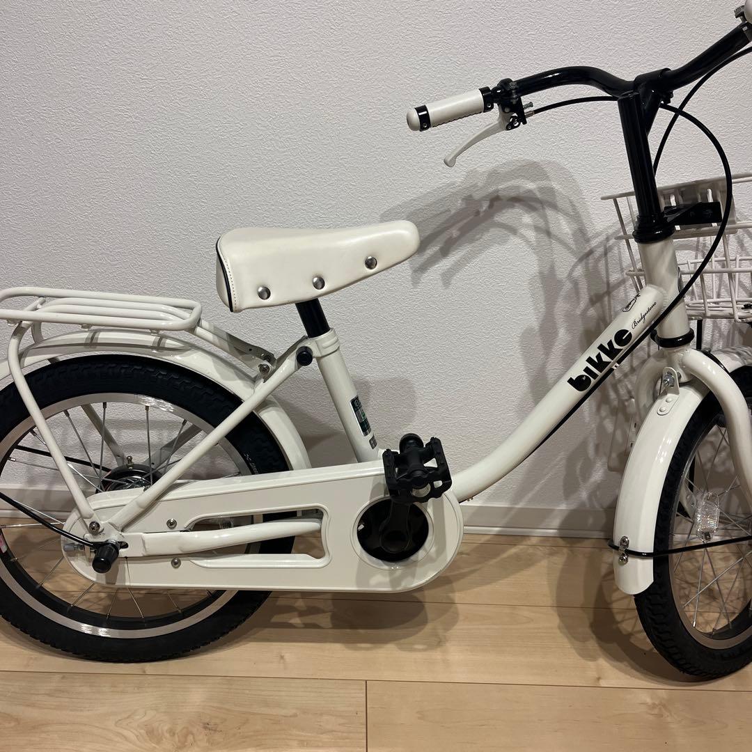 美品　引取り限定　子供用 16インチ　自転車 ホワイト bikke ブリヂストン