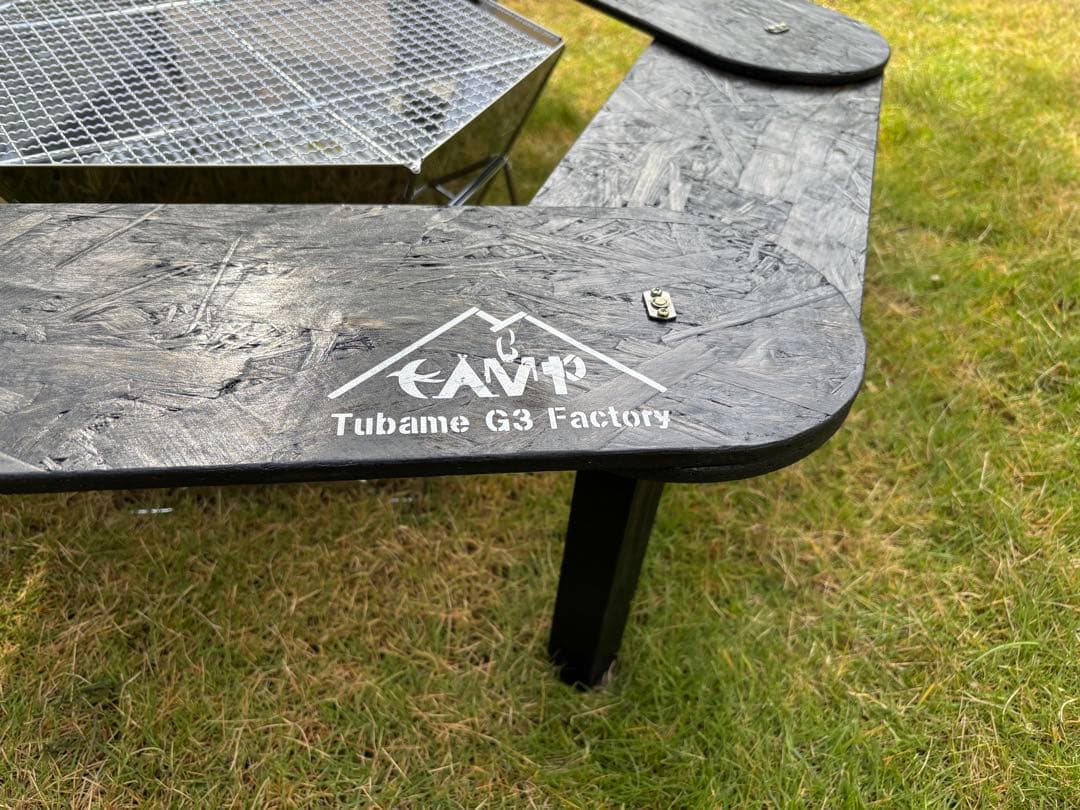 簡単ヘキサテーブル60スケルトンブラック塗装仕上げ　EH60sb
