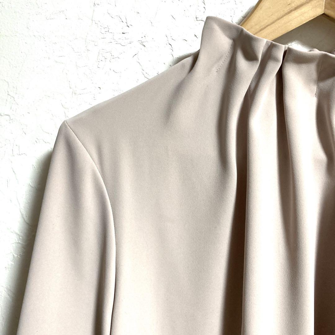 【極美品】FENNEL ギャザーネックブラウス グレージュ　M