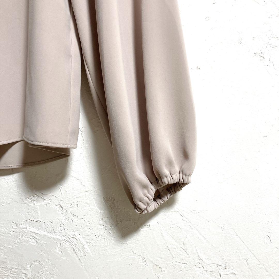 【極美品】FENNEL ギャザーネックブラウス グレージュ　M