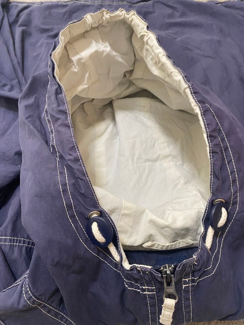 90s OLD GAP コットンアノラック　アノラックパーカー　ネイビー　白
