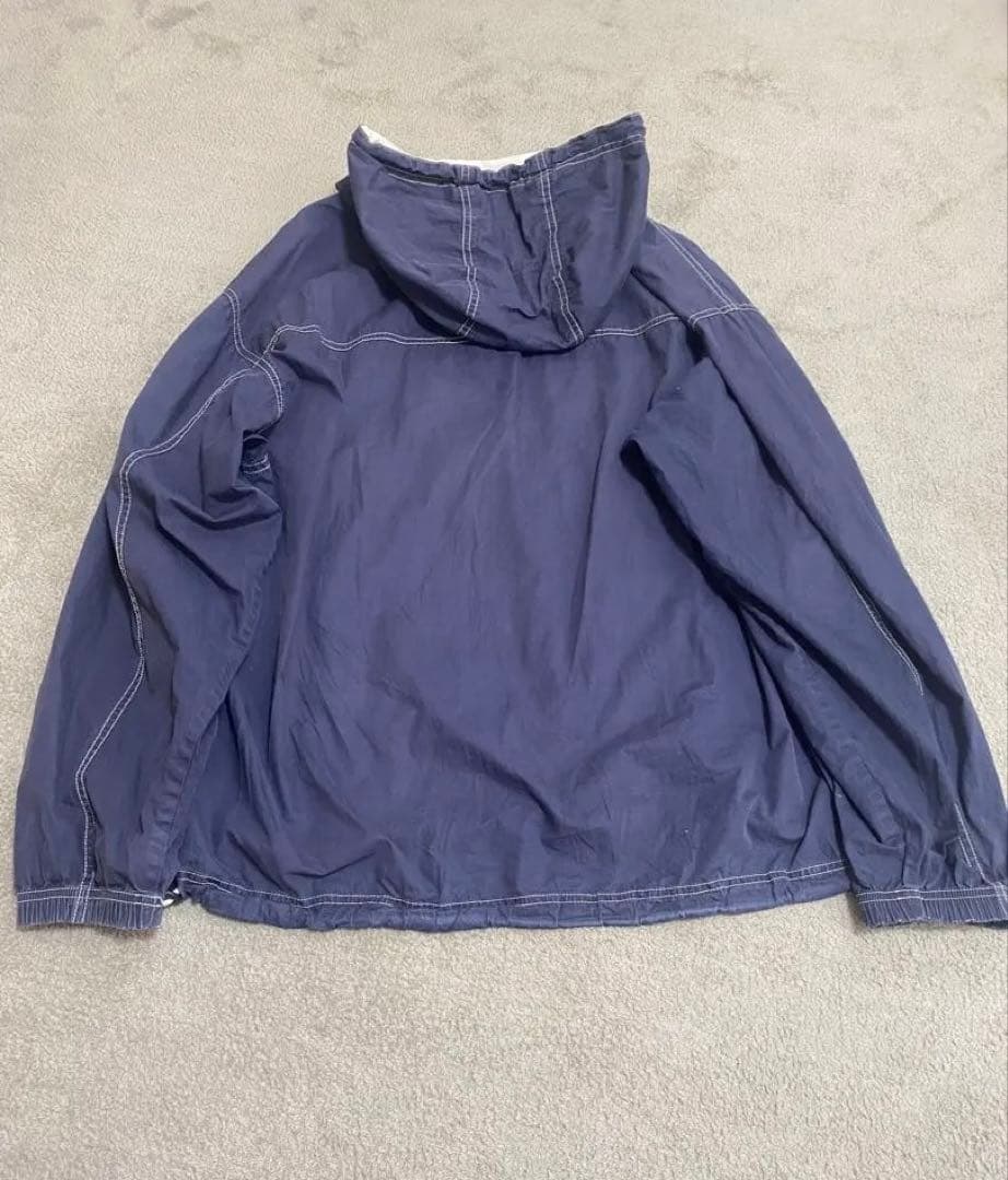 90s OLD GAP コットンアノラック　アノラックパーカー　ネイビー　白