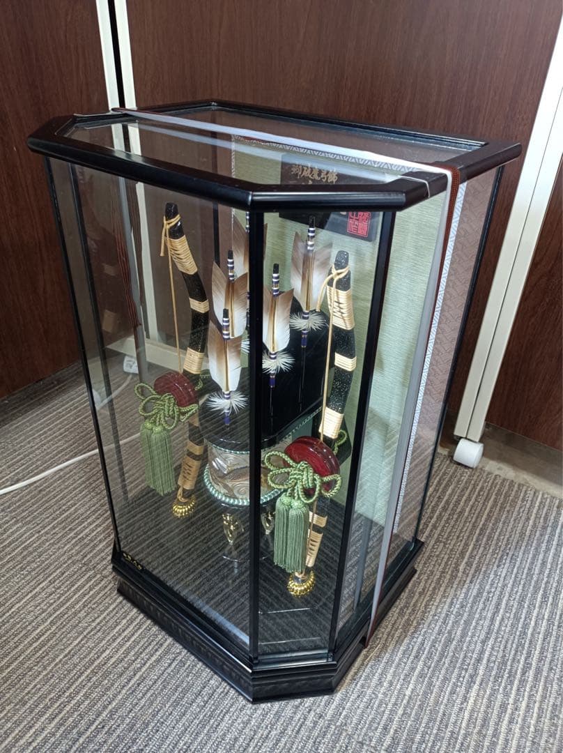 八5148【美品】伝統工芸　正月飾　御破魔弓飾　峻徳　16号