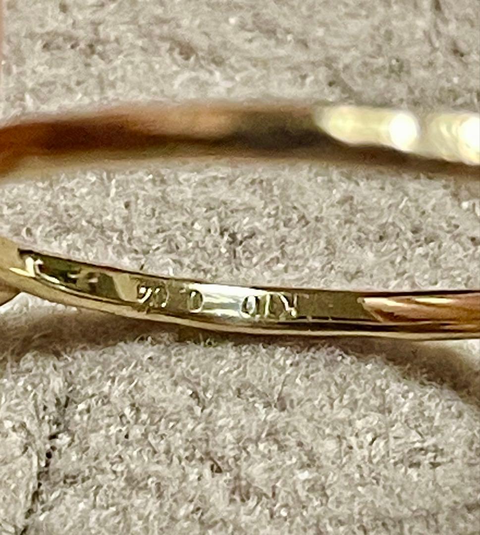 Cloche k10金リング　アクアマリン&ダイヤモンド