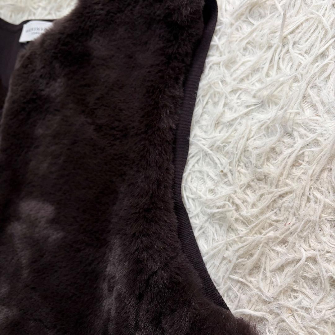 16997✨マッキントッシュ ファー ニットベスト ブラウン 38 M