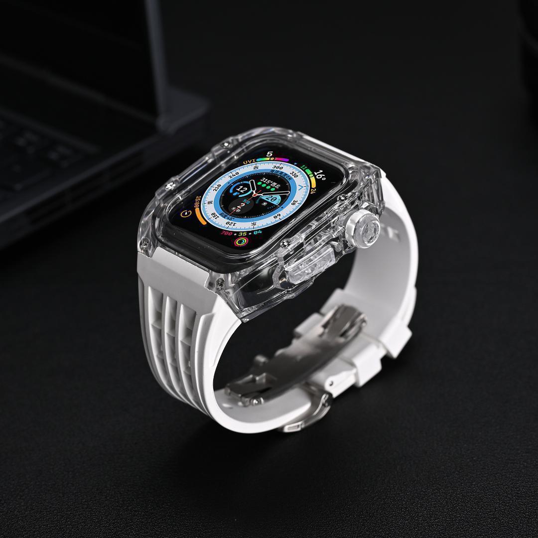 アップルウォッチ カスタム　パーツ　ケース 44/45MM 高級。