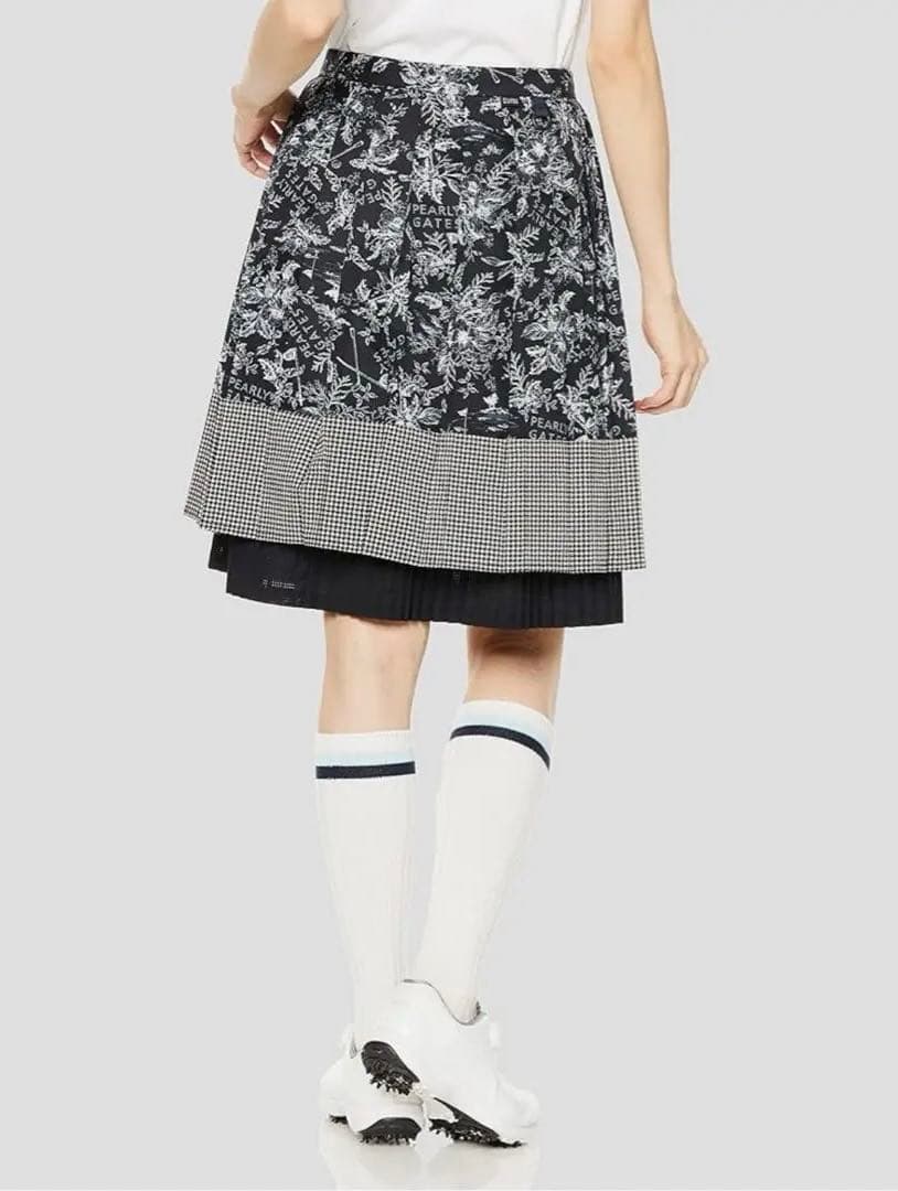 PEARLY GATES パーリーゲイツ　プリーツスカート　ネイビー系　サイズ1