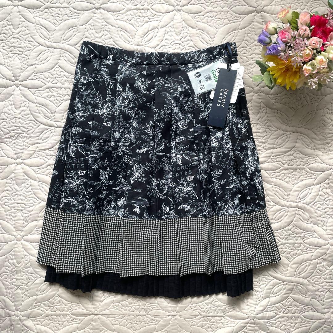 PEARLY GATES パーリーゲイツ　プリーツスカート　ネイビー系　サイズ1