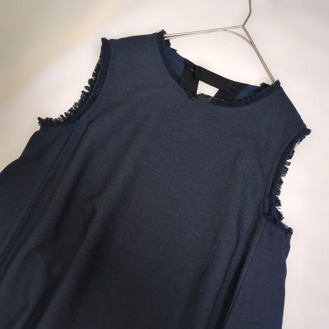 美品✨martinique マルティニーク ツイード ワンピース ネイビー 紺