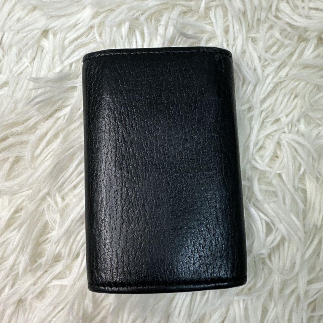 GUCCI　グッチ　マーモント　GG　6連キーケース　革　ブラック　 レザー