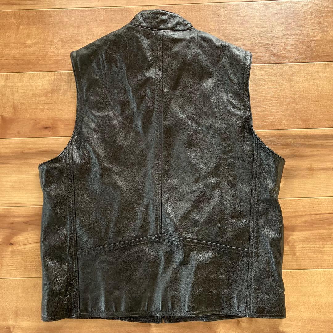 【良品】　PETROFF　LEATHER 本革　レザーベスト　L　ペトロフ
