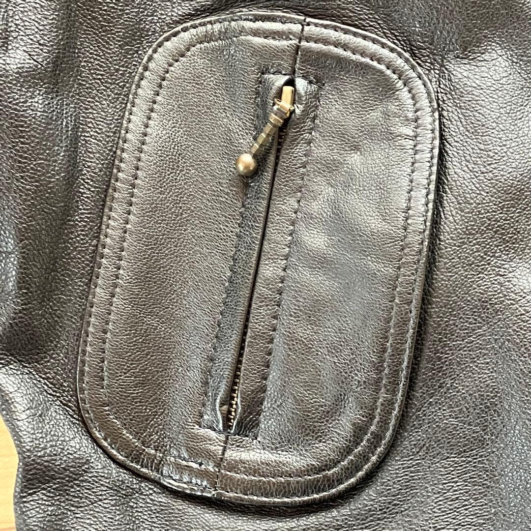 【良品】　PETROFF　LEATHER 本革　レザーベスト　L　ペトロフ