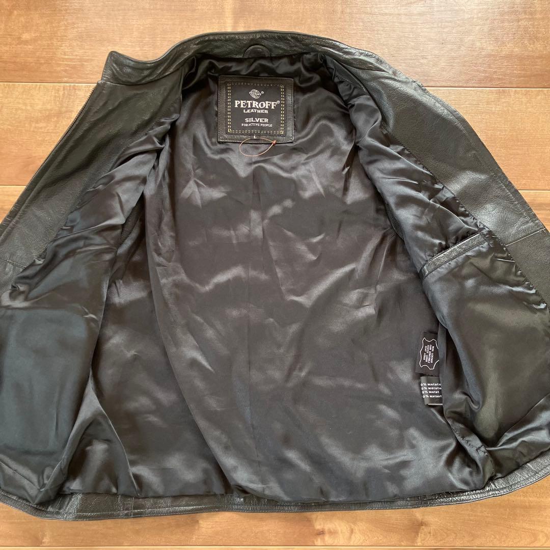 【良品】　PETROFF　LEATHER 本革　レザーベスト　L　ペトロフ