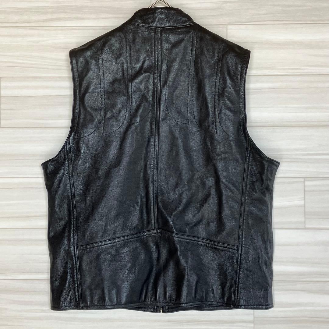 【良品】　PETROFF　LEATHER 本革　レザーベスト　L　ペトロフ