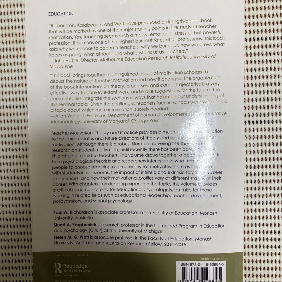 洋書 Teacher Motivation: Theory and Practice