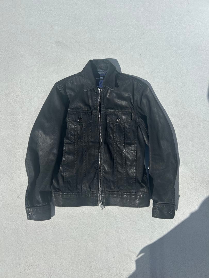 diesel コーティングデニムジャケット　着画
