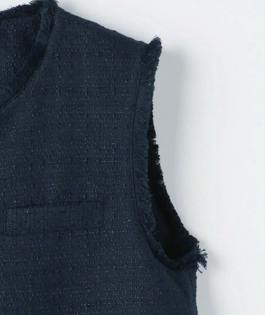 完売♡UNITED ARROWS ラメツイードフェイクパールボタン ベスト ジレ