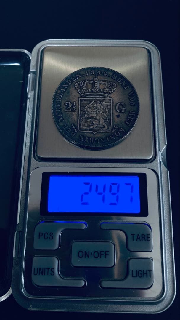 柴*狐様 1846年　オランダ 2-1/2G 銀貨 ライクスダールダー　グルデン