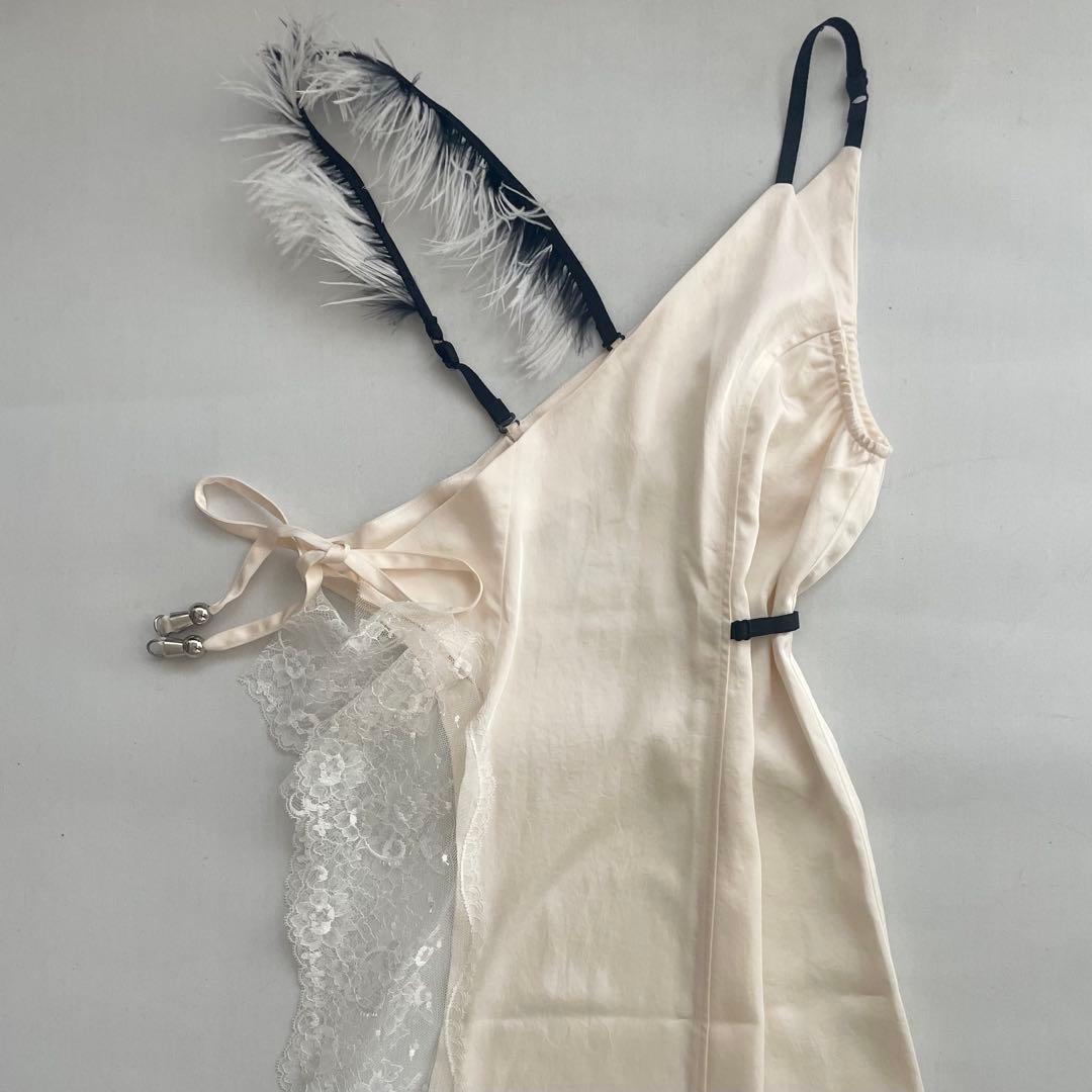 ワンピース KISHIDAMIKI - half lingerie wrap dress