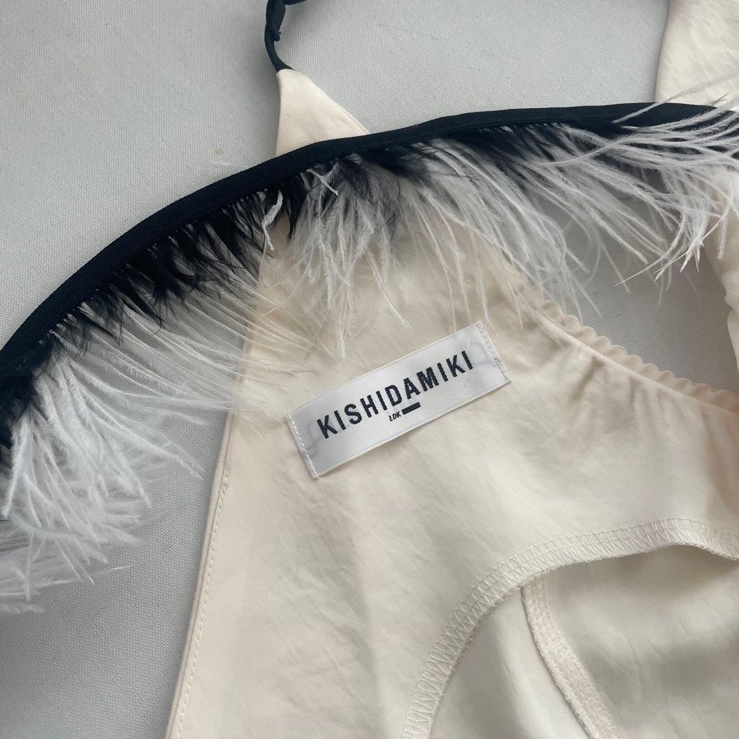 ワンピース KISHIDAMIKI - half lingerie wrap dress