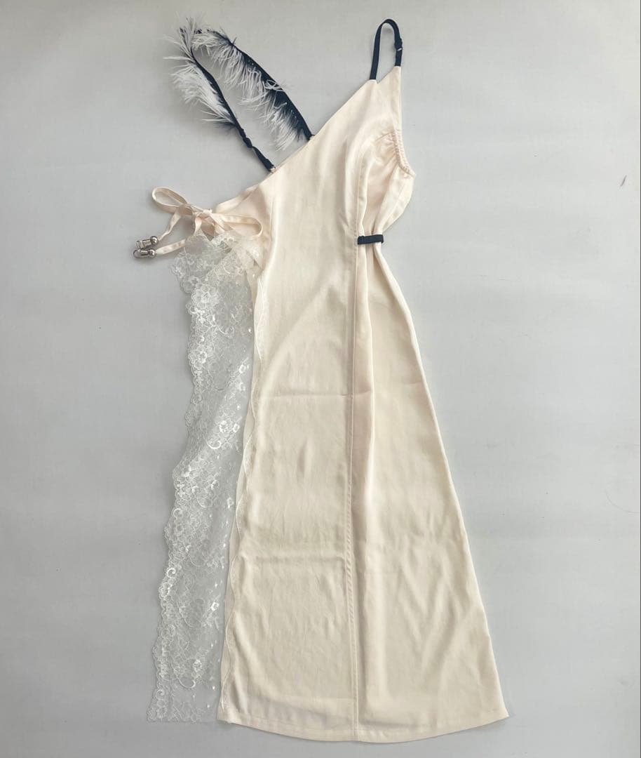 ワンピース KISHIDAMIKI - half lingerie wrap dress