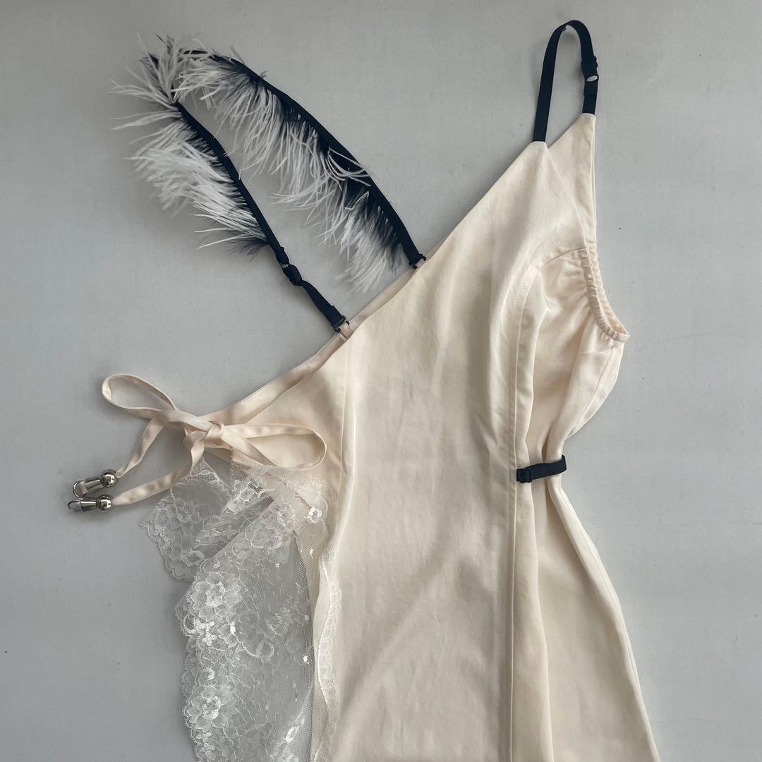 ワンピース KISHIDAMIKI - half lingerie wrap dress