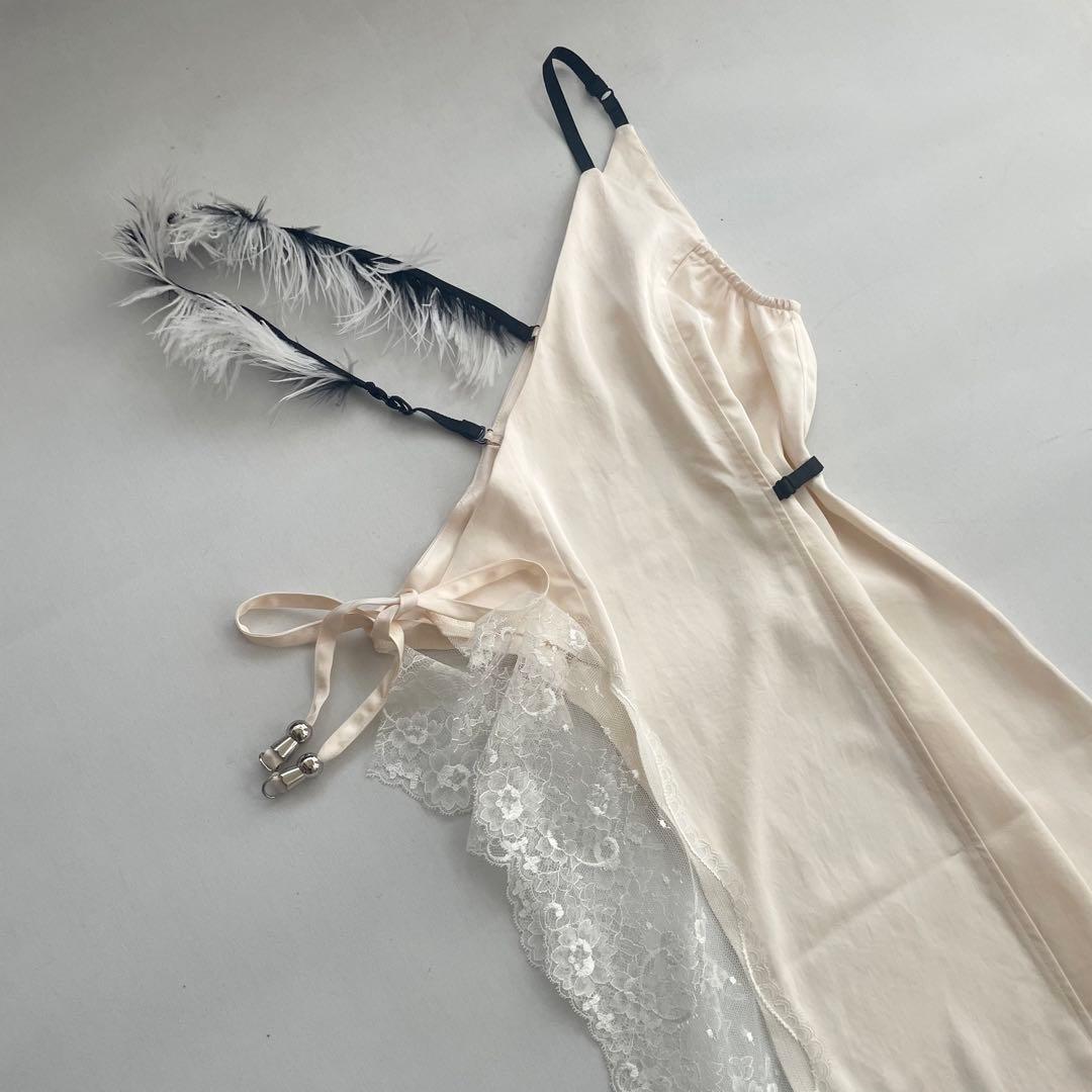 ワンピース KISHIDAMIKI - half lingerie wrap dress