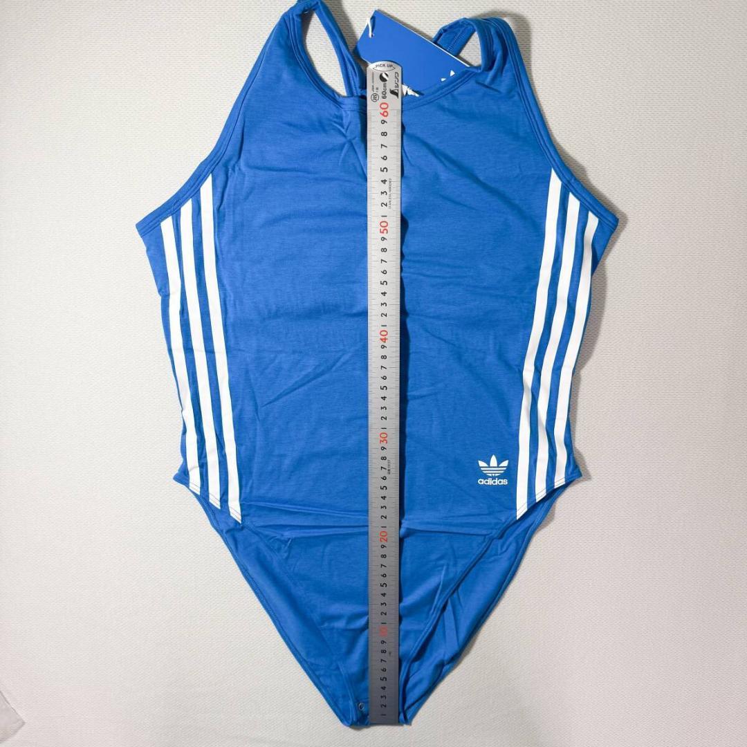 adidas ボディスーツ レオタード コットン Blue 海外L