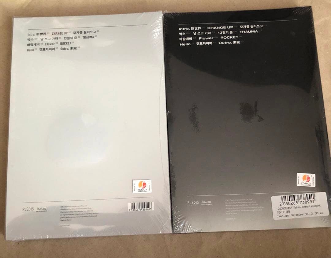 SEVENTEEN セブチ アルバム　teen age black　white