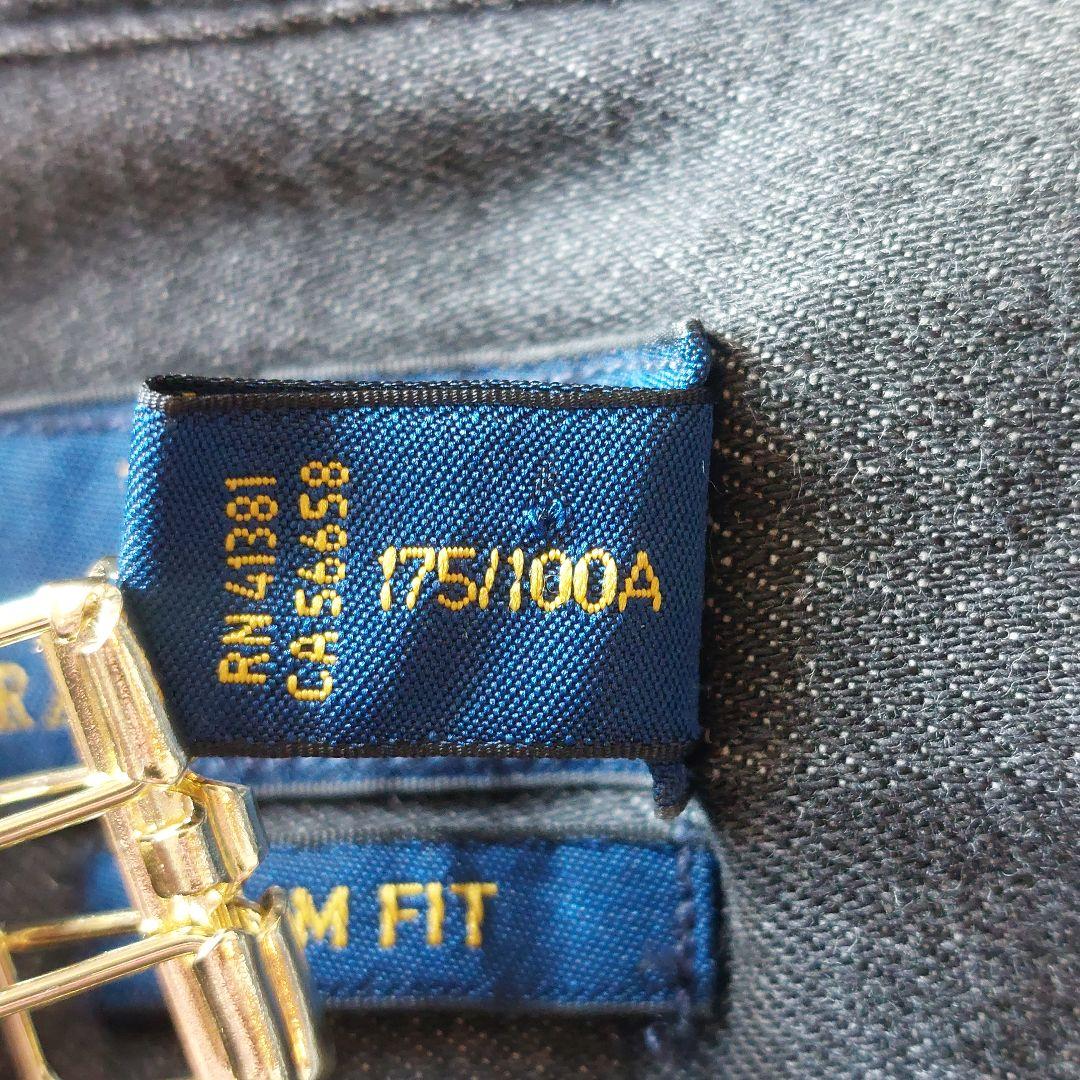 POLO RALPH LAUREN スリムフィット デニムシャツ ポニー刺繍 黒