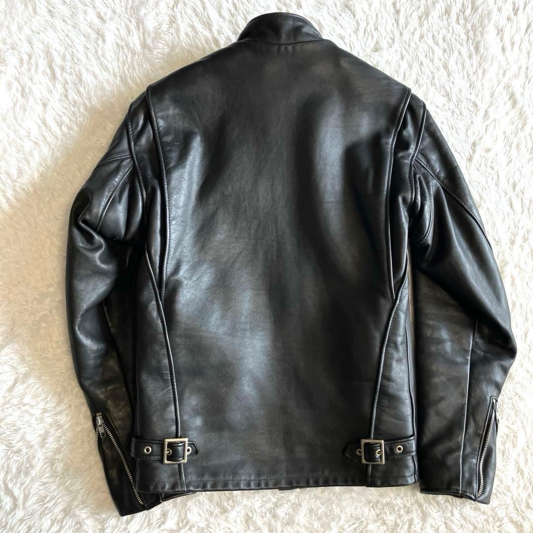 【美品】Schott 641 立ち襟シングルライダースジャケット　ボアライナー付