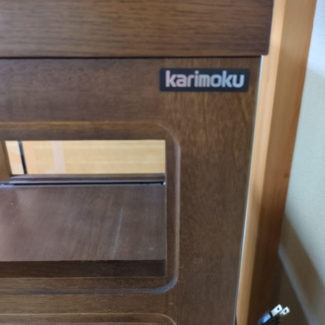 karimoku カリモク　キッチン収納　レンジ台　米びつ付き