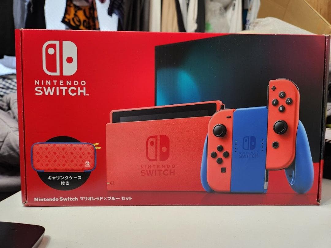 付属品完備 Nintendo Switch マリオレッド×ブルー セット